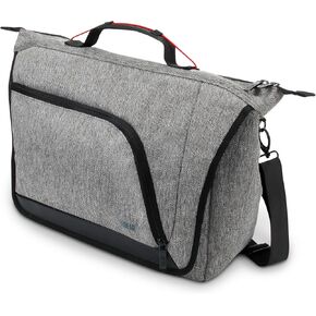 USA Gear Tabletop DND Bag - RPG Player's Essentials Dungeons and Dragons Messenger Bag – Customizable Dividers, Comfortable Back Support and Adjustable Strap -Holds Books, Binders, Dice & Accessories