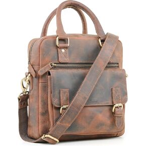 Handmade World Leather Messenger Crossbody Bag For Men Women Compatible with Tablets For Work Business Travel Man Purse