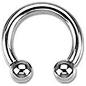 16G, 14G or 12G Horseshoe Circular Barbell 316L Surgical Steel Internally Threaded - Sold Individually