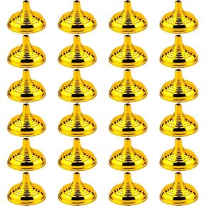 24 Pack Mini Desk Flag Stands Golden Table Flag Holders Mini Flag Stands Ideal for Table Centerpiece Flag Base Stand Indoor Office Company Party Supplies and Decoration