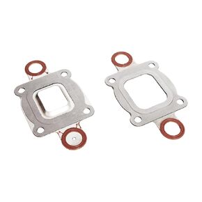 2-Pack Restricted & Open Exhaust Manifold Elbow Riser Gasket, Dry Joint Gasket Fit for MerCruiser 4.3L 5.0L 5.7L 6.2L V6 V8# 27-864850A02 27-864547A02 18-0722