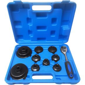 10PCS Oil Filter Wrench Set for Toyota,BMW, Mercedes, VW, Oil Filter Socket Set Includes 24mm,27mm,29mm,30mm,32mm,36mm,38mm, 64mm. Oil Filter Removal Tool for Oil Change