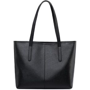 FITDON Tote Bag with Zip for Women, Faux Leather Top Handle Handbags Ladies Shoulder Bag for Work Travel Shopping