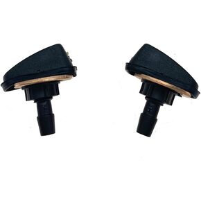 Pack of 2 Automotive Hood Single Hole Windshield Wiper Washer Nozzle Spray for Jeep Wrangler TJ JK JKU JL JLU Dodge Ram 1500 2500 3500 Replace 55156728AB 55077255AC 4805742AC