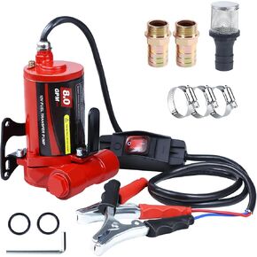 12V DC Gasoline Fuel Pump,8.0GPM Self-priming Diesel Transfer Pump, Pumping for Gasoline, Diesel, Kerosene and Transformer Oil