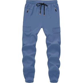 Boy's Cargo Pants Quick Dry Pants with Zipper Pockets
