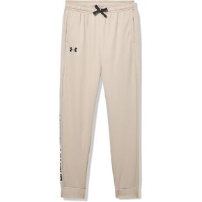 Under Armour Boys Brawler 2.0 Tapered Pants, (203) Timberwolf Taupe / / Black, Medium