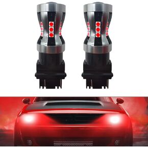 2 PCS 3157 Car LED Brake Lights, 3030 21SMD Blinker Light, Constant Current and Wide Voltage Car Turn Signal, Car Light Bulb Replacement with HD Lens, Universal for Most Cars (Red)