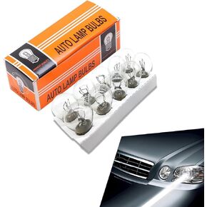 10 PCS 1016 Car Brake Halogen Lamp Bulb, 12V 21/5W BA15S High and Low Leg Dual Light Turn Signal Light, Super Bright Light Tail Light Replacement, Brake Marker Bulb, for Cars (Transparent)
