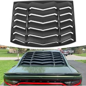Bonbo Rear Window Louver Windshield Sun Shade Cover in GT Lambo Style ABS Fits for Dodge Charger 2011-2023 SXT/GT/RT/RT Scat Pack/Scat Pack Widebody/SRT Hellcat Widebody Custom Fit (Matte Black)