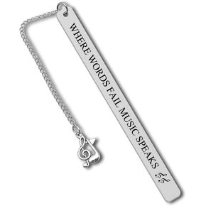 Music Bookmark Gifts Music Lovers Gift Bookmark Gifts for Book Lovers Reading Lovers Daughter Music Note Book Mark Gift for Music Teacher Student Musicians First Day of School Gifts Music Party Favors