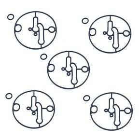 Rubber Carb Carburetor Float Bowl Gasket Replacement Fit for 698781 Used in Agriculture, Animal Husbandry 5pcs