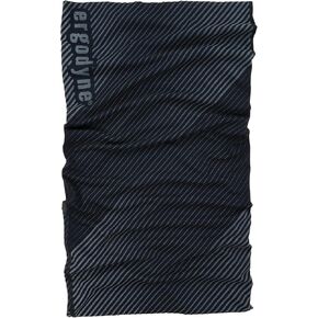 Ergodyne Chill Its 6487 Reflective Multifunctional Headwear Bandana, Neck Gaiter Face Mask, Moisture Wicking Performance Fabric Black