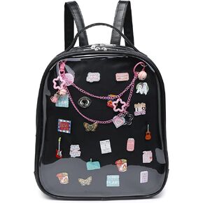حقيبة ظهر RAINBOW SMILE Ita حقيبة ظهر JK موحدة باللون الأسود لعرض حقيبة الظهر لعرض دبابيس الرسوم المتحركة in Kuwait