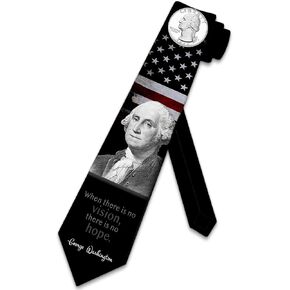 History Ties Mens George Washington Necktie USA Tie Presidential Ties
