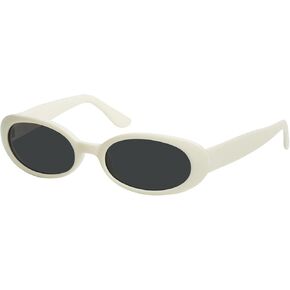mosanana Retro Tiny Oval Sunglasses for Women Trendy Small Face Narrow Style MS52359