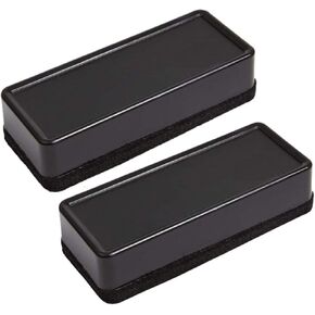 1InTheOffice Dry Erase Eraser, Whiteboard Eraser, Chalkboard Eraser, Black, 2 Pack