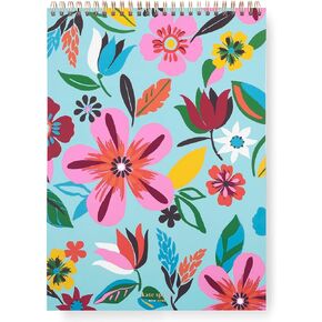 kate spade new york Large College Ruled Notebook, Top Spiral Notebook with 160 Pages, 11.75" x 8.5" Writing Pad, Safari Floral