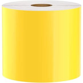 Kingston Premium Vinyl Label Tape, Yellow, 4" x 150' for DuraLabel, LabelTac, VnM SignMaker, SafetyPro, Viscom and Others