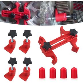 Pack-9 Automobile Cam Locking Tool, Bump Locking Double Camshaft Anti-slip Fixing Clamp, Camshaft Engine Timing Sprocket Gear Locking Tool Set, Universal for Cars Repair Accessories (Red)
