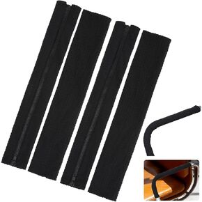2 Pairs Office Chair Armrest Covers, Zipper Chair Slipcover, Office Removable Arm Rest Covering, Stretch Chair Armrest Covers, Office Seat Hand Rest Protector, Arm Covers Protectors for Office(Black)