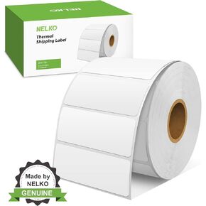 Nelko Genuine 3" x 2" Direct Thermal Label, Self-Adhesive Barcode Labels Compatible with Nelko PL70E Label Printers, No BPA & BPS, 1000 Labels (Commercial Grade)