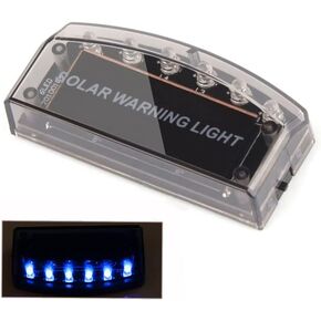 Lancoon Solar Anti-Theft Warning Light, 6 LED Red Blue Light Flashing Shaking Simulated Alarm Interior Security System with USB Charging Port Car Universal for Most Cars Bicycles
