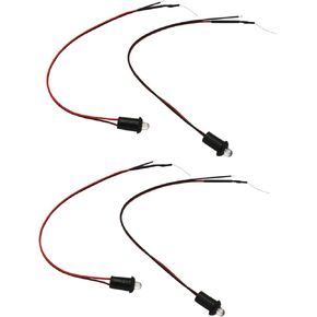 2 Pair 4 PCS Car Red Alternating LED Light 12V Flashing Dummy Universal Car Alarm Dash Mount LED Light