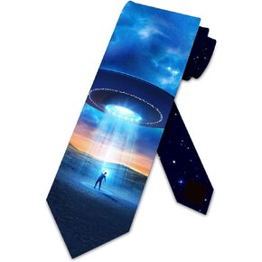Space Ties Mens Outer Space Alien Abduction Necktie