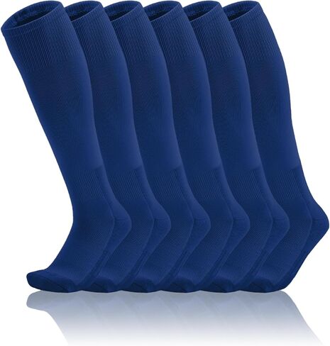 QBK 2T/3T/4T/5T Toddler To Youth Baseball/Softball Socks - Soccer T-Ball Team Sport Socks For Kids Boys And Girls(3 Pairs) in Saudi Arabia