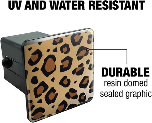Leopard Print Animal Spots Tow Trailer Hitch Cover Plug Insert in Saudi Arabia