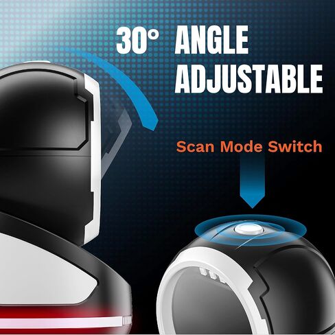 ماسح الباركود Tera متعدد الاتجاهات: الإصدار الاحترافي لسطح المكتب 1D 2D QR USB سلكي قابل للتعديل بزاوية التوصيل والتشغيل قارئ الرمز الشريطي لنقاط البيع سوبر ماركت متجر بيع بالتجزئة الدفع عبر الهاتف المحمول 9800 أبيض in Kuwait