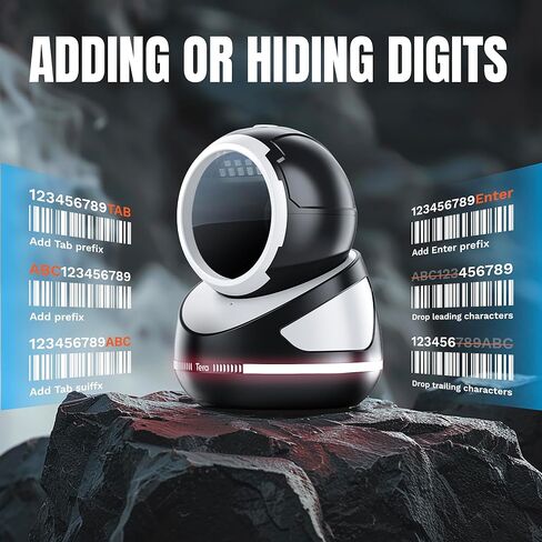 ماسح الباركود Tera متعدد الاتجاهات: الإصدار الاحترافي لسطح المكتب 1D 2D QR USB سلكي قابل للتعديل بزاوية التوصيل والتشغيل قارئ الرمز الشريطي لنقاط البيع سوبر ماركت متجر بيع بالتجزئة الدفع عبر الهاتف المحمول 9800 أبيض in Kuwait