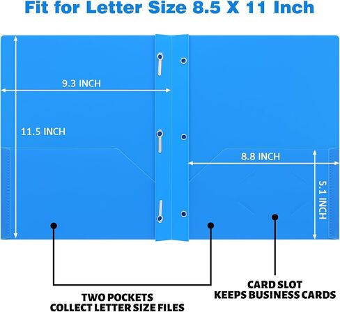 12 حزمة من مجلدات الجيب البلاستيكية مع شوكات، 2 جيب 3 مجلدات شوكية، مجلدات مشرقة مع جيوب وشوكات، مقاومة للتمزق، مجلدات متعددة الألوان للعمل المدرسي والمكتب in Kuwait