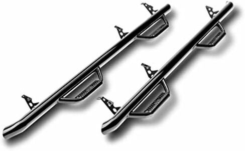 خطوات N-Fab Nerf لرحلة Ford | من العجلة إلى العجلة، فولاذ شديد التحمل، أسود مزخرف | F0084E-TX | يناسب 2000-2009 Ford Excursion SUV 4 أبواب، غاز SRW / ديزل in Saudi Arabia