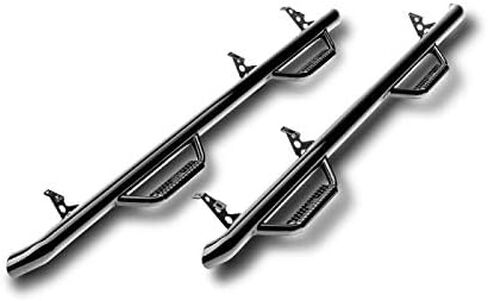 خطوات N-Fab Nerf لرحلة Ford | من العجلة إلى العجلة، فولاذ شديد التحمل، أسود مزخرف | F0084E-TX | يناسب 2000-2009 Ford Excursion SUV 4 أبواب، غاز SRW / ديزل in Saudi Arabia