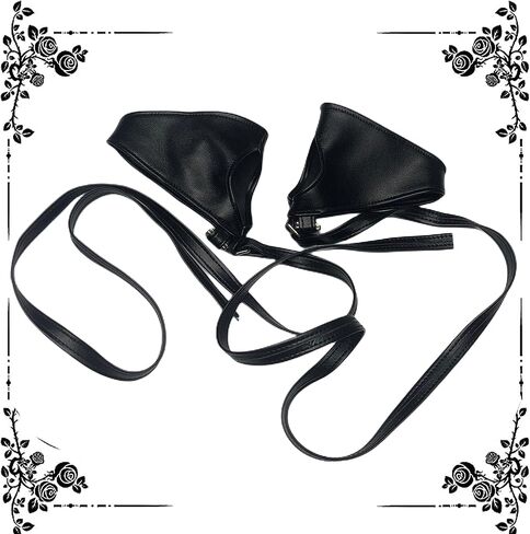 نصف كف بدون أصابع للنساء إكسسوارات عصر النهضة للنساء من جلد البولي يوريثان، قفازات ليلية للهالوين بأربطة in Kuwait