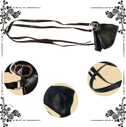 نصف كف بدون أصابع للنساء إكسسوارات عصر النهضة للنساء من جلد البولي يوريثان، قفازات ليلية للهالوين بأربطة in Kuwait