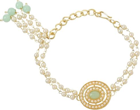 مجموعة كومبو لومبا راخي كومبو من آي جويلز راكشابهاندان الخاصة المرصعة باللؤلؤ بهيا بهابهي والمعلقة باللؤلؤ (R096-CO) in Kuwait