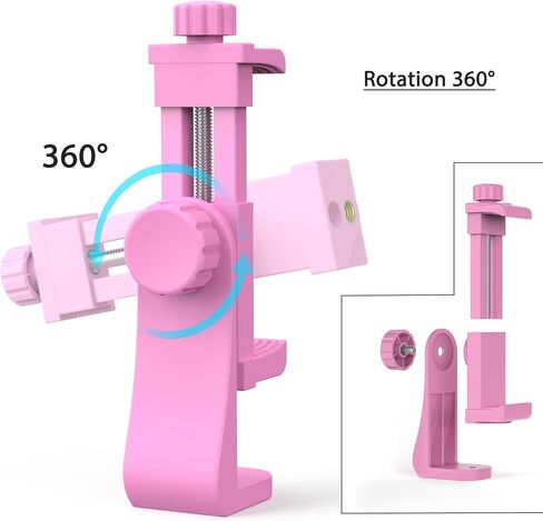 Universal Phone Tripod Mount Adapter with Ｗireless Camera Remote, Cell Phone Holder with Adjustable Clamp for Selfie Stick Monopod Compatible with iPhone, Samsung and so on, Wrist Strap Included in Kuwait