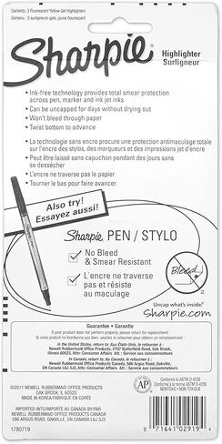 SHARPIE 1780478 Accent Gel Highlighter, Fluorescent Yellow, 12-Pack in Saudi Arabia