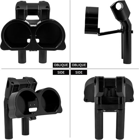 HDBUBALUS Speedometer Instrument Mount Indicator Handlebar Top Clamp Fit for Harley Road Glide 2015-up Black in Saudi Arabia