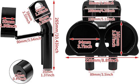 HDBUBALUS Speedometer Instrument Mount Indicator Handlebar Top Clamp Fit for Harley Road Glide 2015-up Black in Saudi Arabia