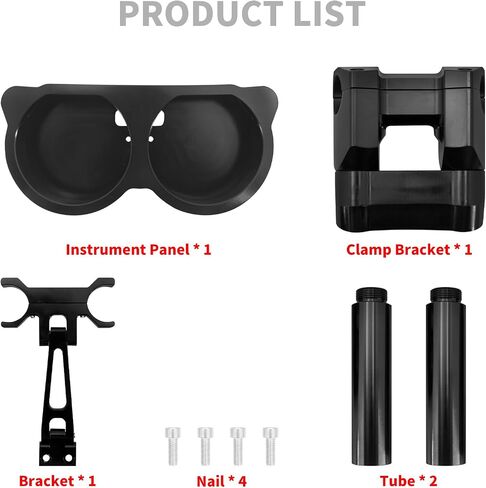 HDBUBALUS Speedometer Instrument Mount Indicator Handlebar Top Clamp Fit for Harley Road Glide 2015-up Black in Saudi Arabia
