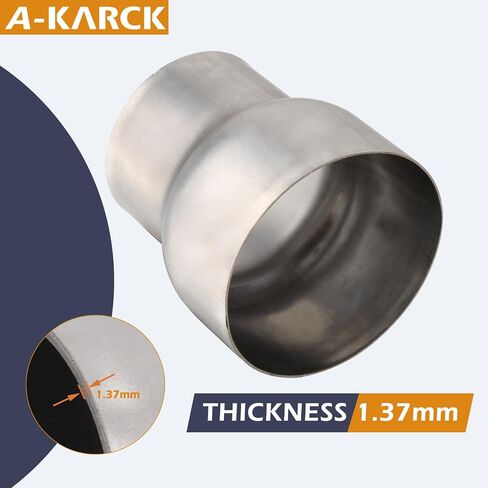A-KARCK Exhaust Adapter Connector 4" ID to 5" OD, Exhaust Pipe Reducer 4" Overall Length Stainless Steel in Saudi Arabia