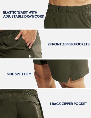 Haimont Athletic Running Shorts 5 Inch Men Dry Fit Lightweight Shorts with Pockets No Liner, Quick Dry in Saudi Arabia