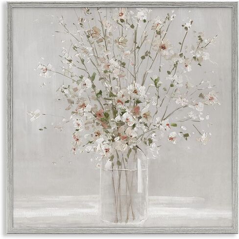 Stupell Industries White Flower Vase Arrangement Framed Wall Art, Design by Sally Swatland in Saudi Arabia