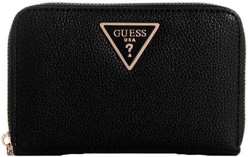 GUESS Laurel Medium Zip Around Wallet, Black in Kuwait