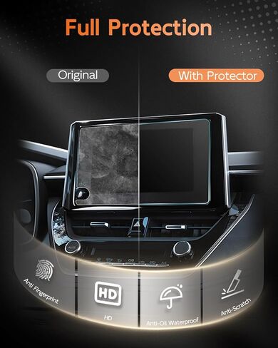 CDEFG for 2023 2024 Toyota Corolla Cross Screen Protector (L -LE-SE-Nightshade-XSE-Hybrid LE-Hybrid SE-Hybrid Nightshade-Hybrid XLE) 8 بوصة شاشة لمس راديو معلومات ترفيهية لعام 2023 2024 غطاء عرض ملحقات تويوتا كورولا (8 بوصة مقسى زجاج in Kuwait