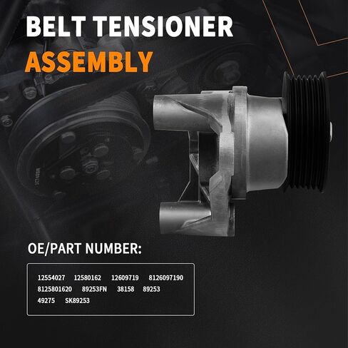 مجموعة بكرة شد الحزام 38158 مناسبة لكاديلاك إسكاليد/تشيفي أفالانش إكسبريس سيلفرادو سوبربان تاهو، لجنرال موتورز سافانا سييرا يوكون XL/هامر H2/ 9-7x، محرك V8 فقط in Kuwait